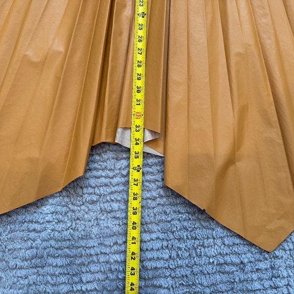 NWT Isabel Marant Davis Asymmetric pleated maxi skirt - faux leather - Picture 7 of 9